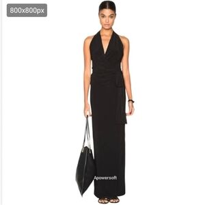 Ninewest black Wrap Maxi Gown Dress size 12
